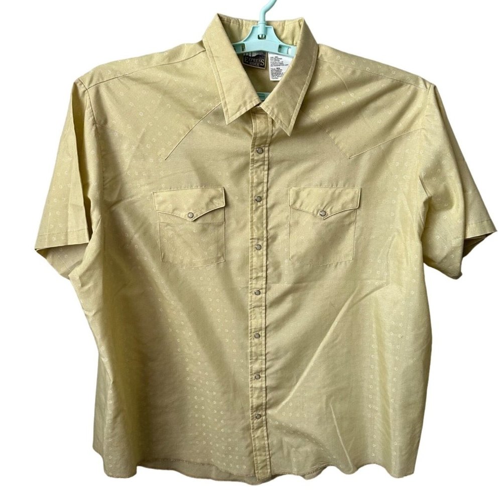 Express Riders Men's S/S Western Shirt Pearl Snaps Size 2XL